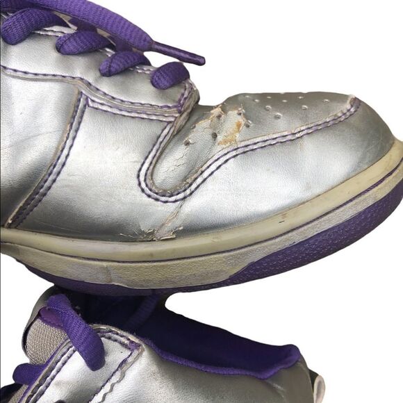 Vintage 2007 Nike SB Dunk High Premium ‘Dinosaur Jr’ Size 10 Silver - Picture 12 of 16